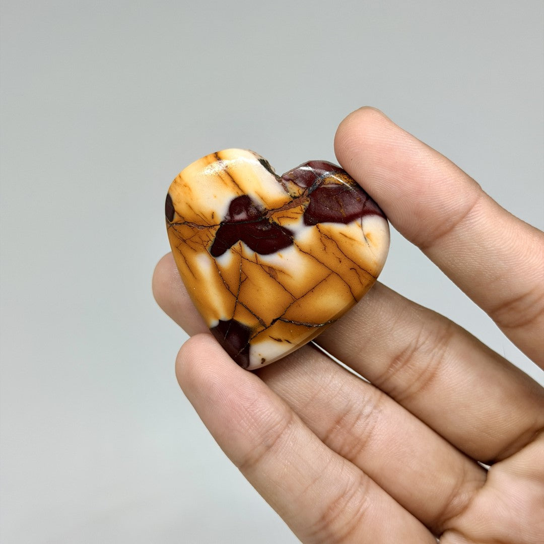 Mini Mookaite Jasper Heart (1 pc)
