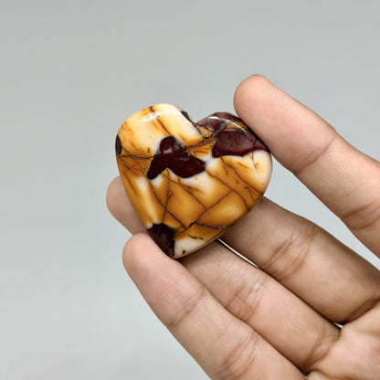 Mini Mookaite Jasper Heart (1 pc)