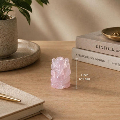 Rose Quartz Ganesha - Atyahara Rocks and Minerals