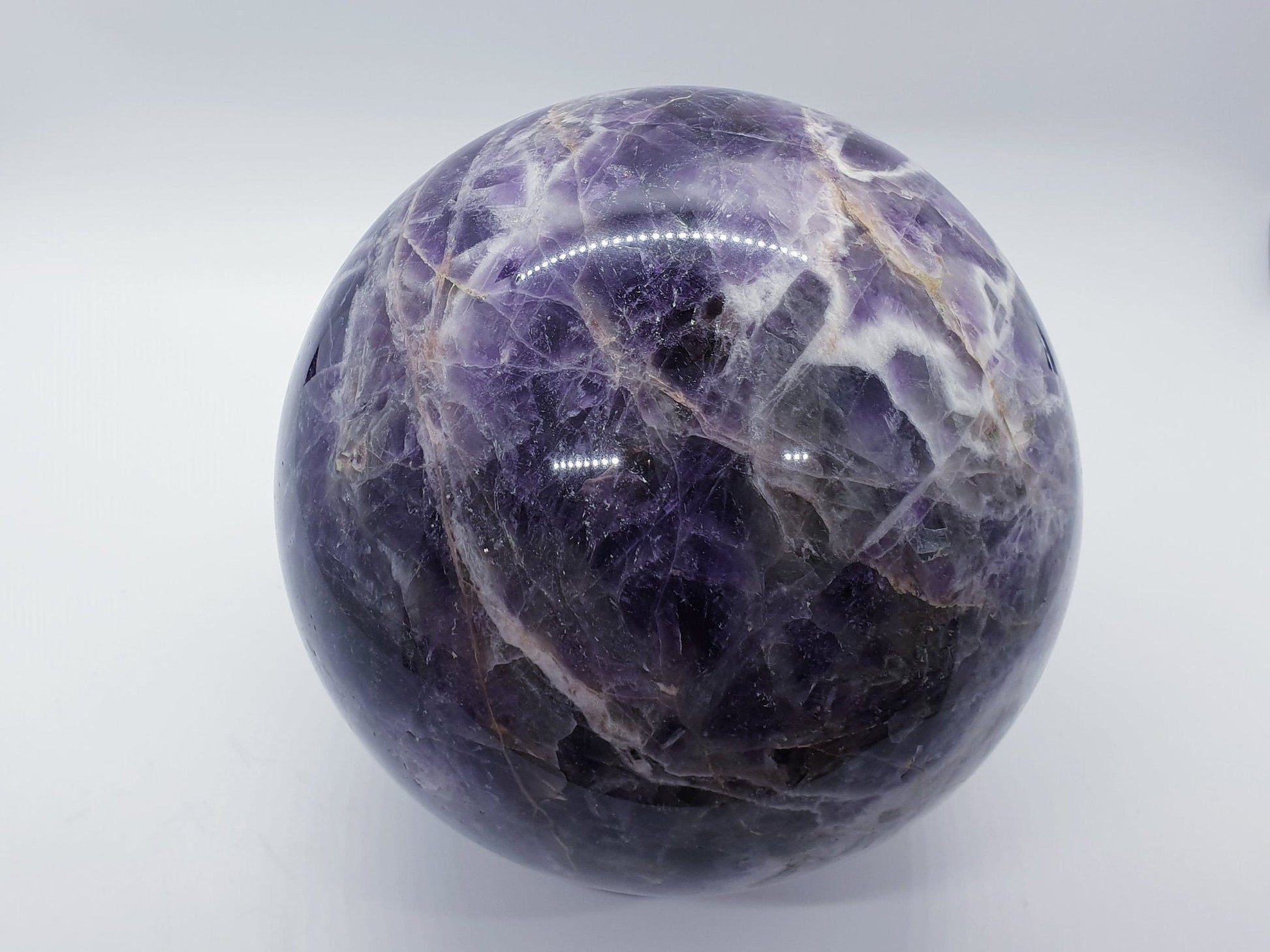 Chevron Amethyst Sphere - Atyahara Rocks and Minerals