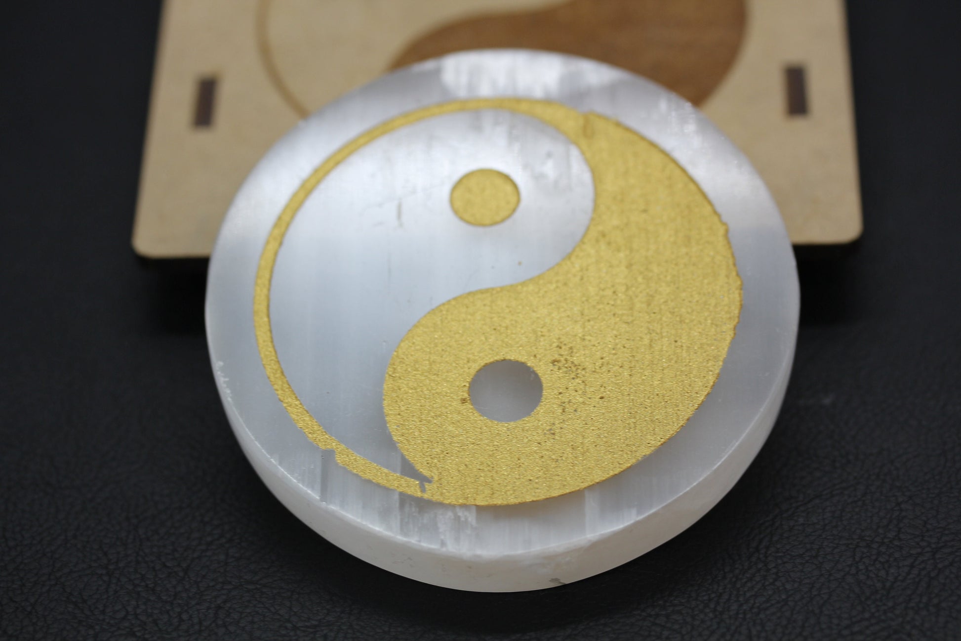 Yin Yang Selenite Coaster - Atyahara Rocks and Minerals