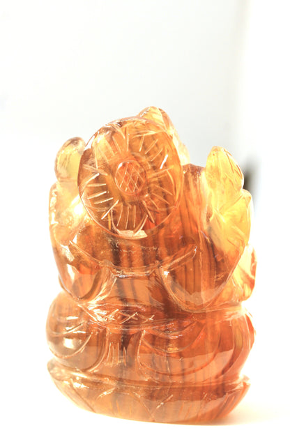 Yellow Fluorite Ganesha