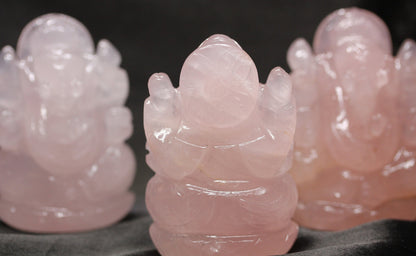 Rose Quartz Ganesha - Atyahara Rocks and Minerals