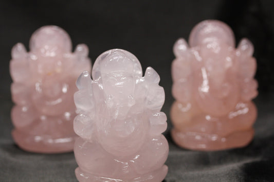 Rose Quartz Ganesha - Atyahara Rocks and Minerals