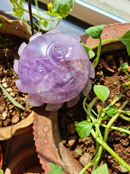 Amethyst Carved Sun and Moon Set - Atyahara Rocks and Minerals