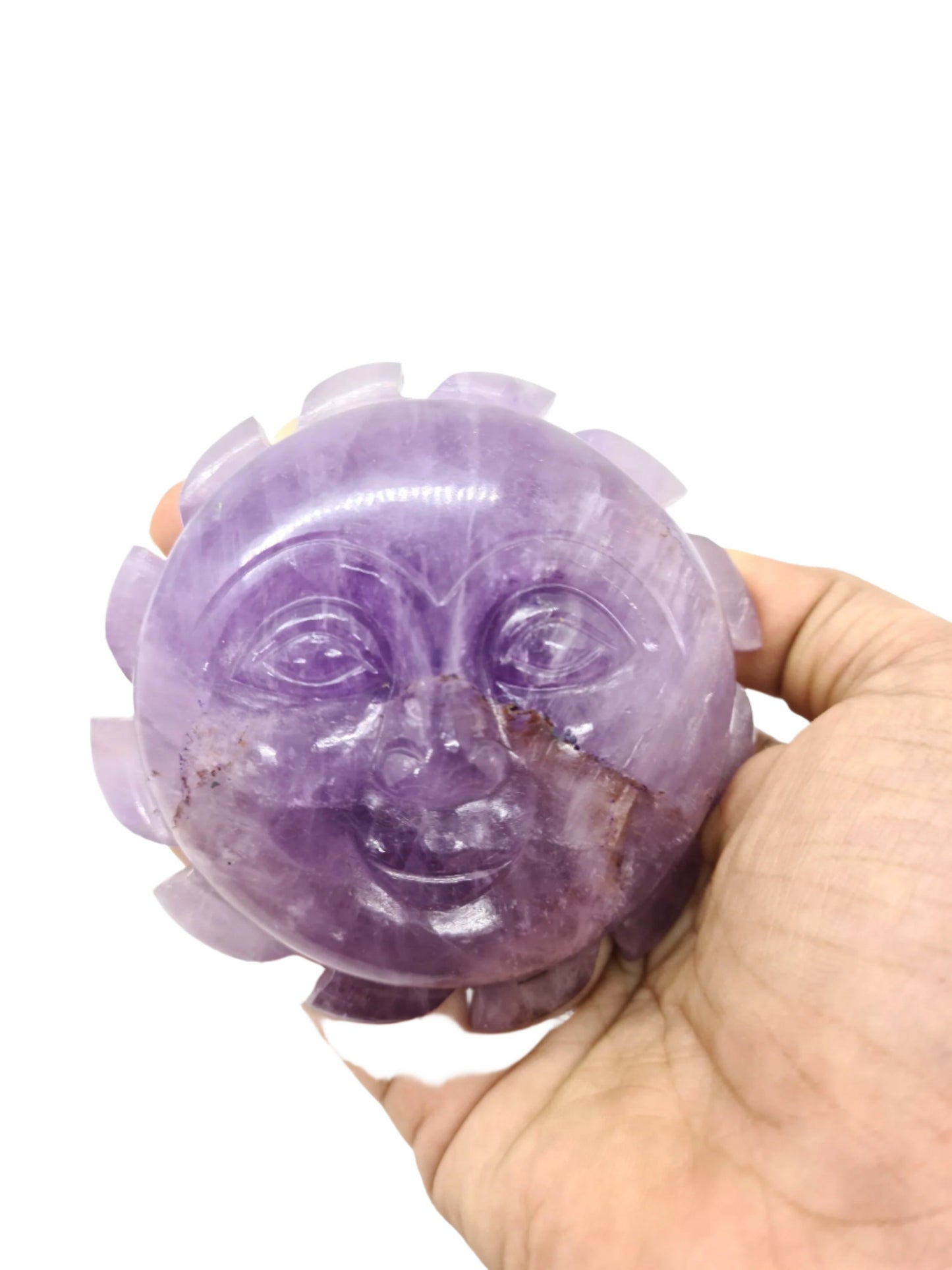 Amethyst Carved Sun and Moon Set - Atyahara Rocks and Minerals