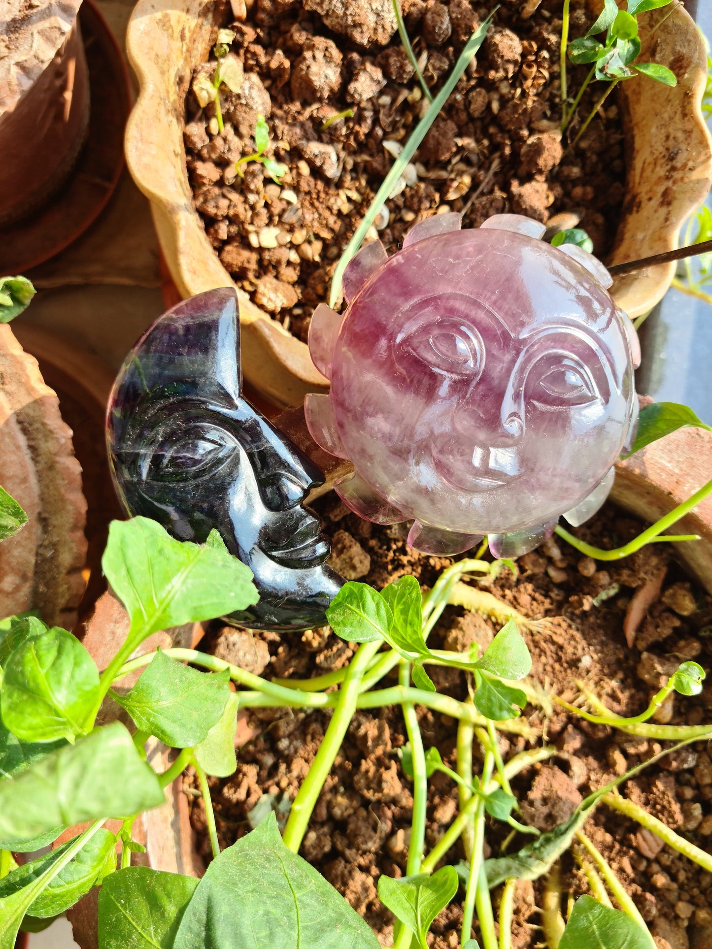 Sun & Moon in Multifluorite - Atyahara Rocks and Minerals