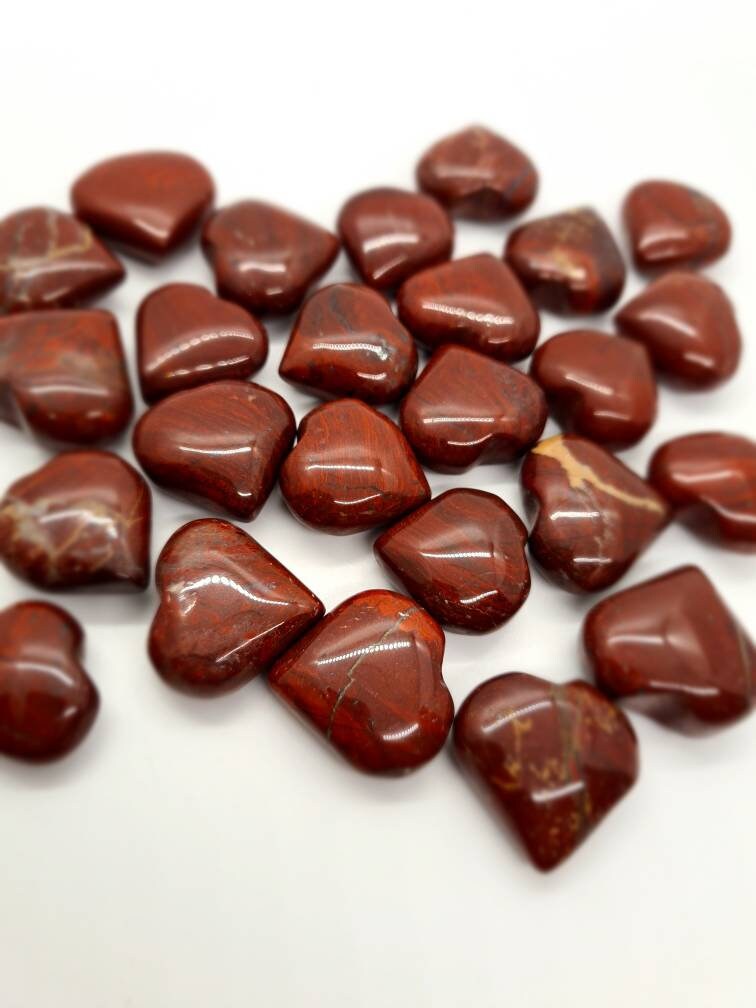 Red Jasper Hearts - Atyahara Rocks and Minerals