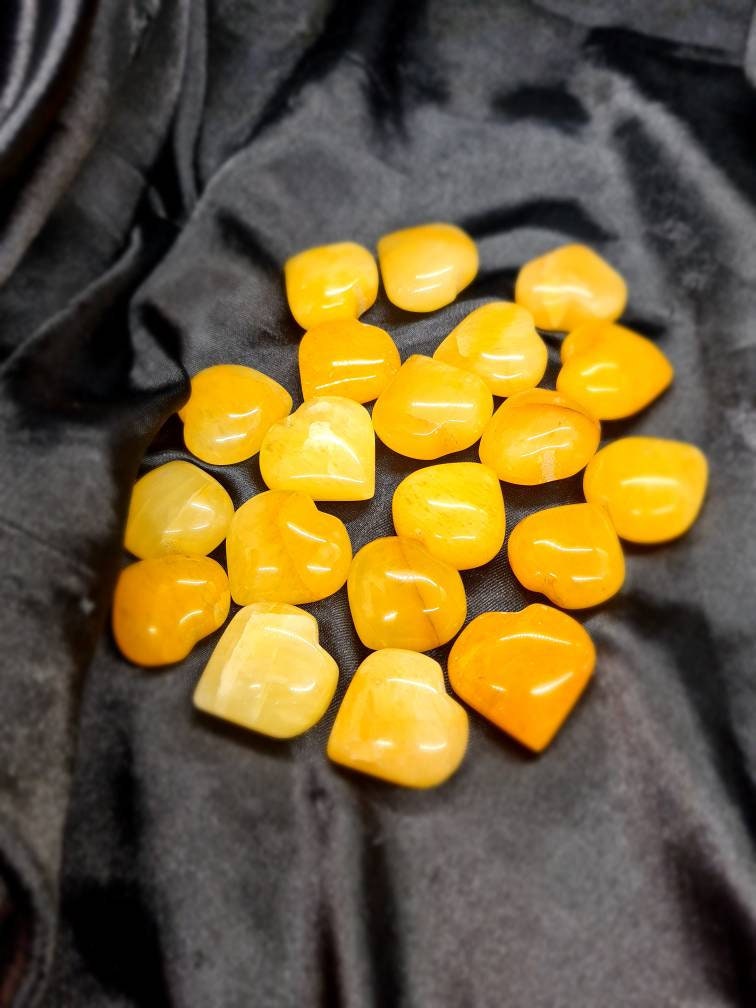 Yellow Aventurine Hearts - Atyahara Rocks and Minerals