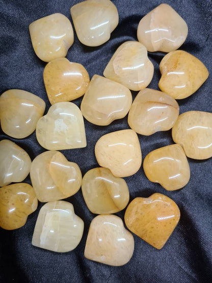 Yellow Aventurine Hearts - Atyahara Rocks and Minerals