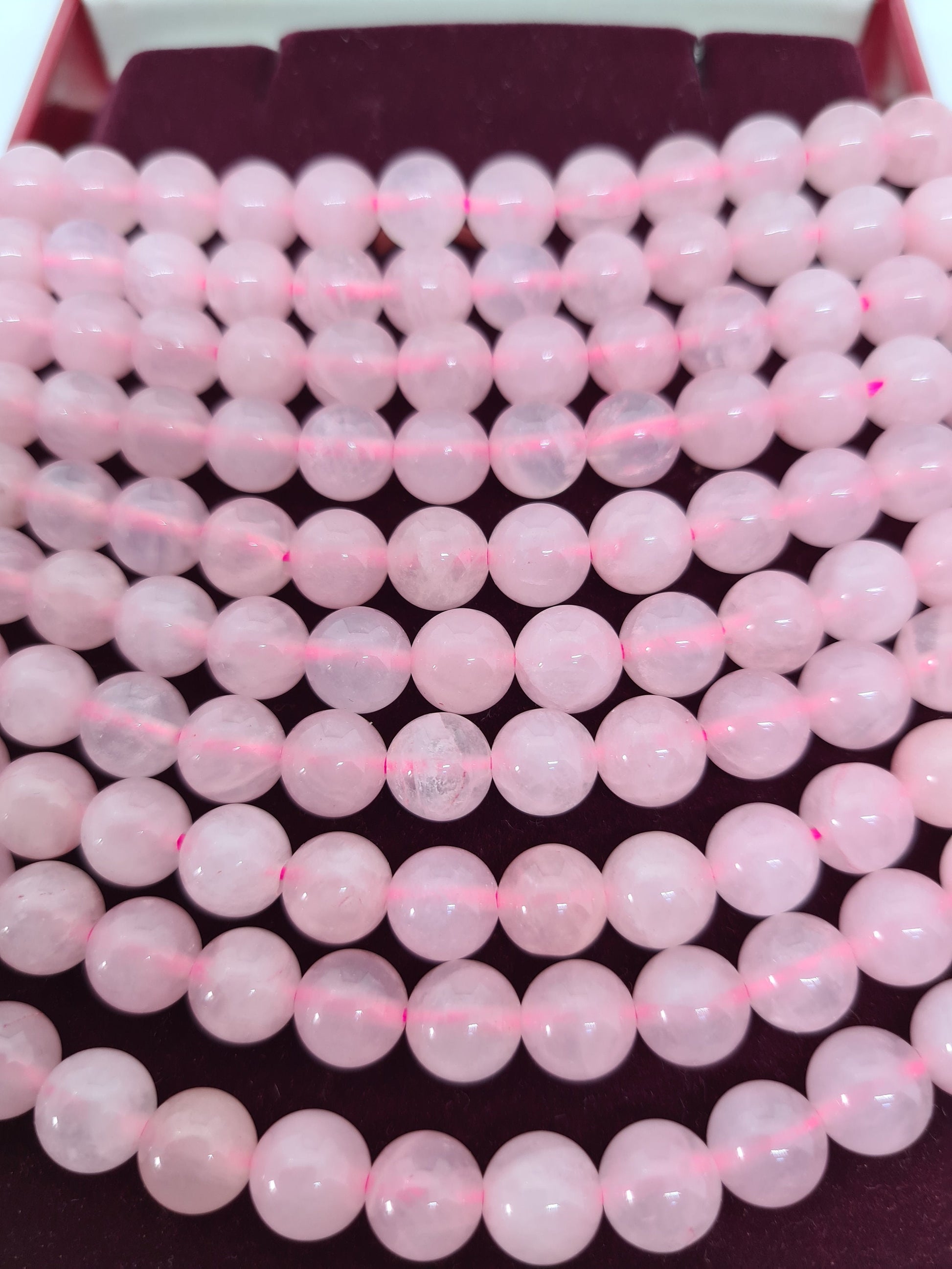 Rose Quartz 8mm Beads - Atyahara Rocks and Minerals