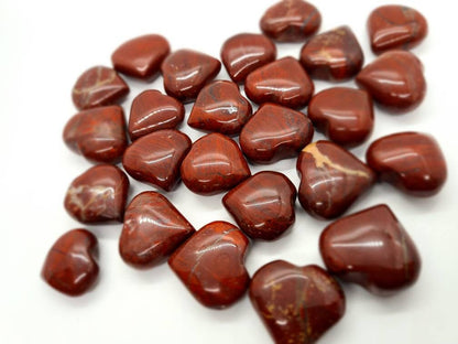 Red Jasper Hearts - Atyahara Rocks and Minerals