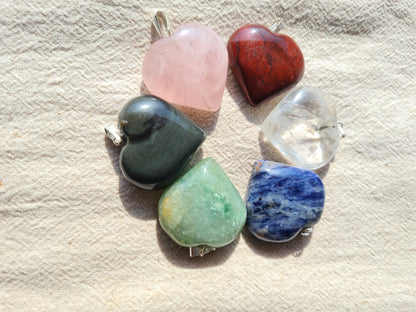 Natural Stone Heart Pendants - Atyahara Rocks and Minerals