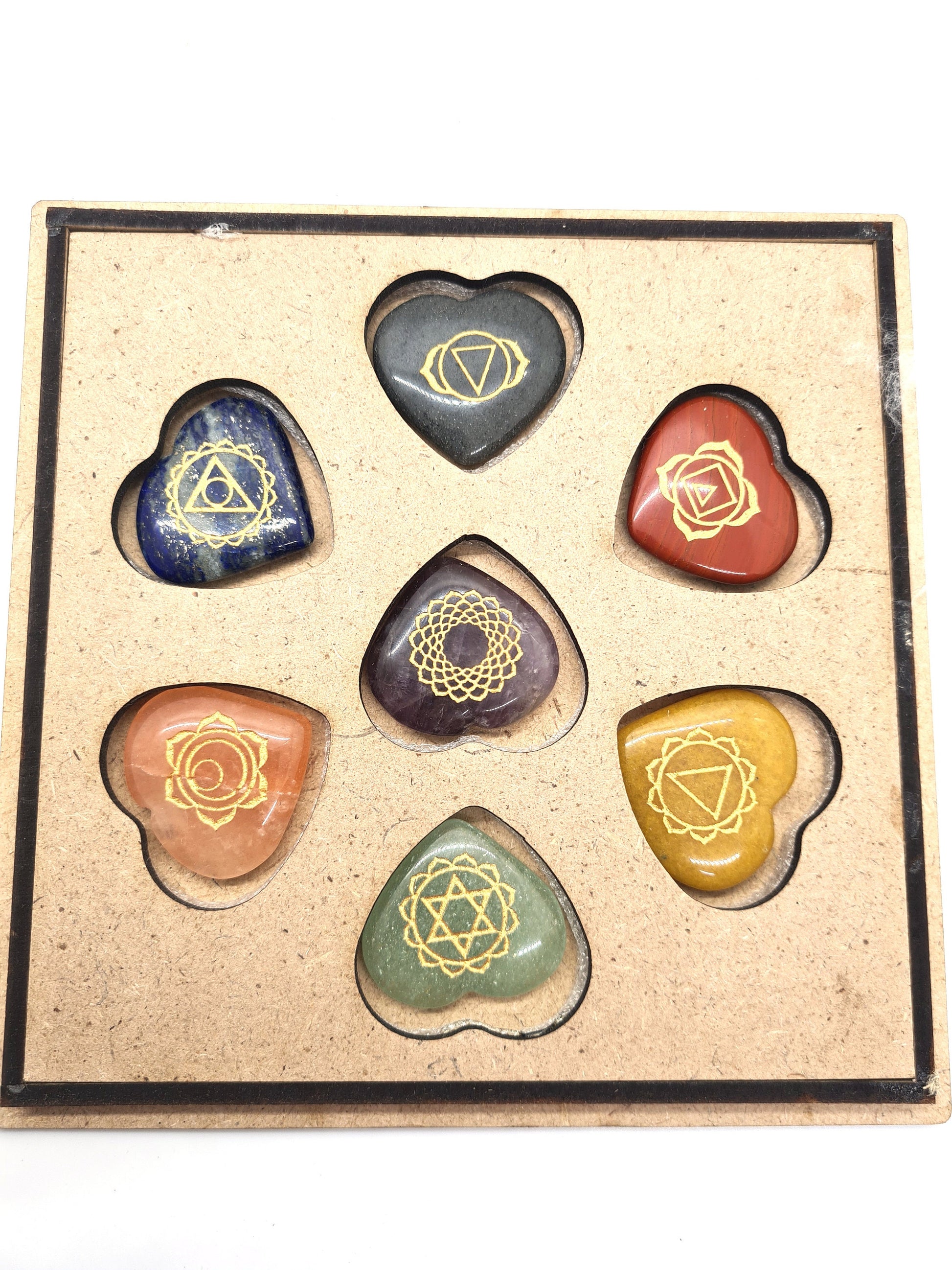 Reiki 7 Chakra Heart Set - Atyahara Rocks and Minerals