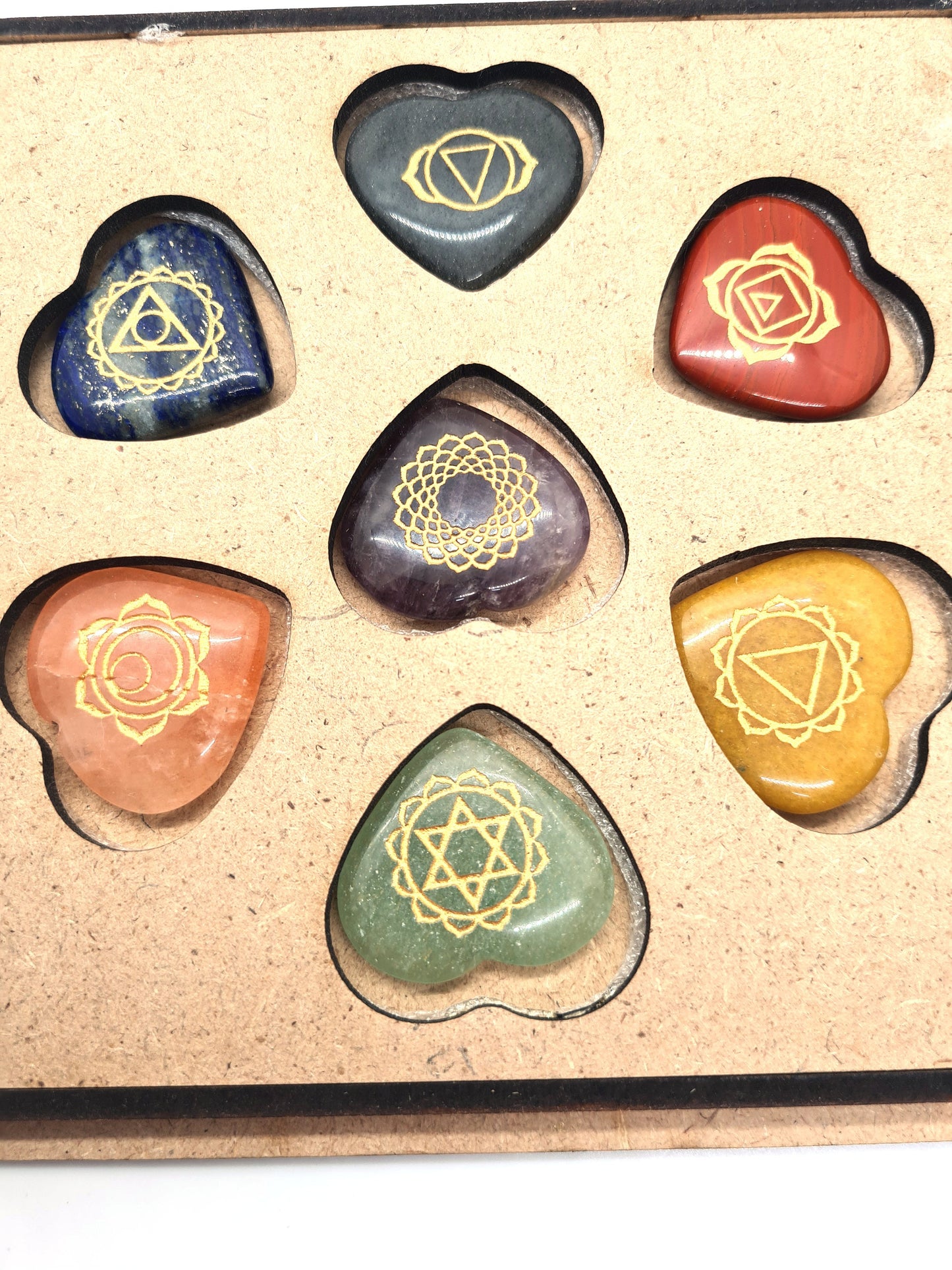 Reiki 7 Chakra Heart Set - Atyahara Rocks and Minerals