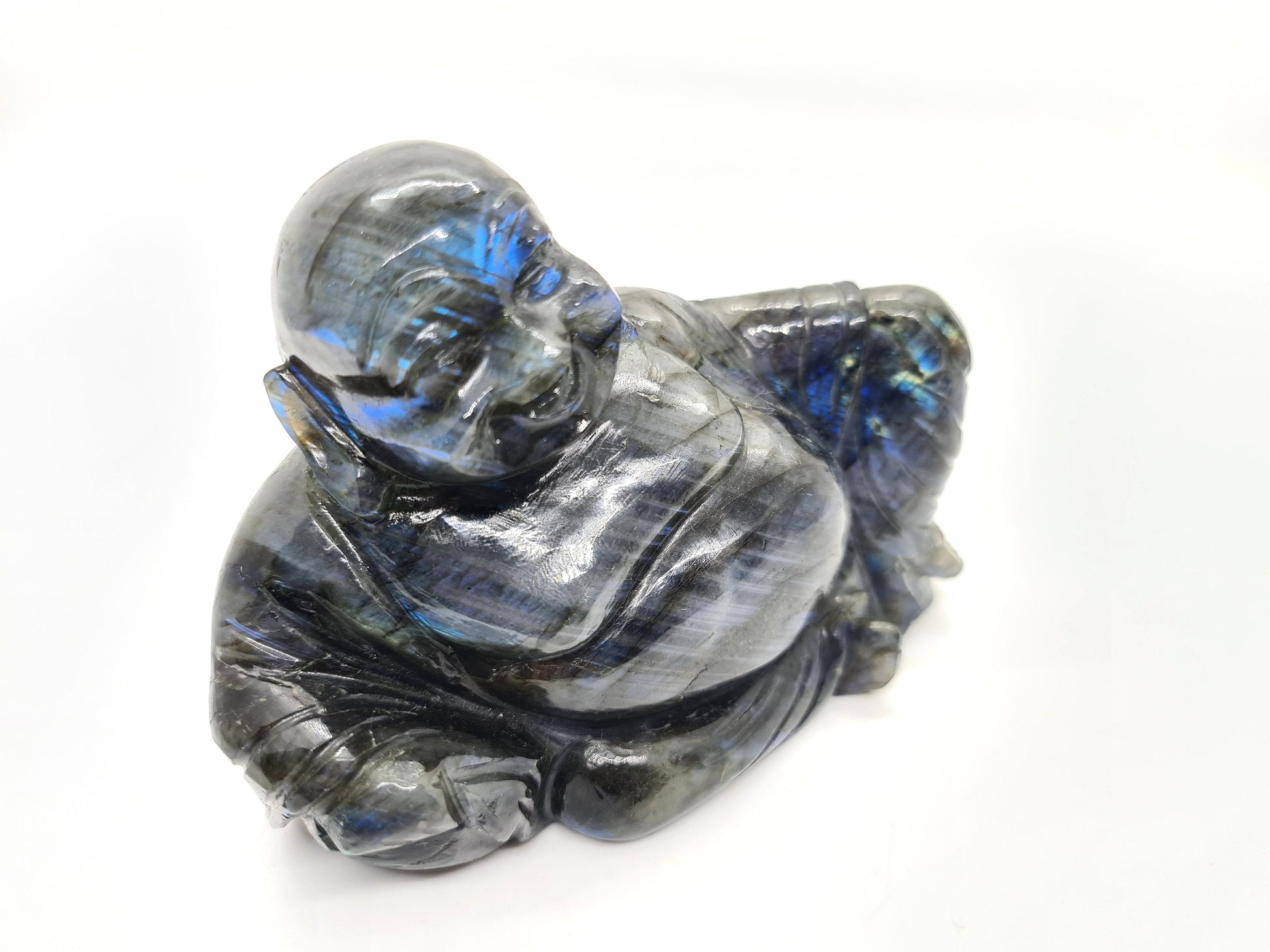 LABRADORITE Laughing Buddha B - Atyahara Rocks and Minerals