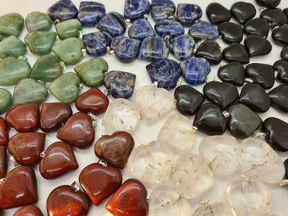 Natural Stone Heart Pendants - Atyahara Rocks and Minerals