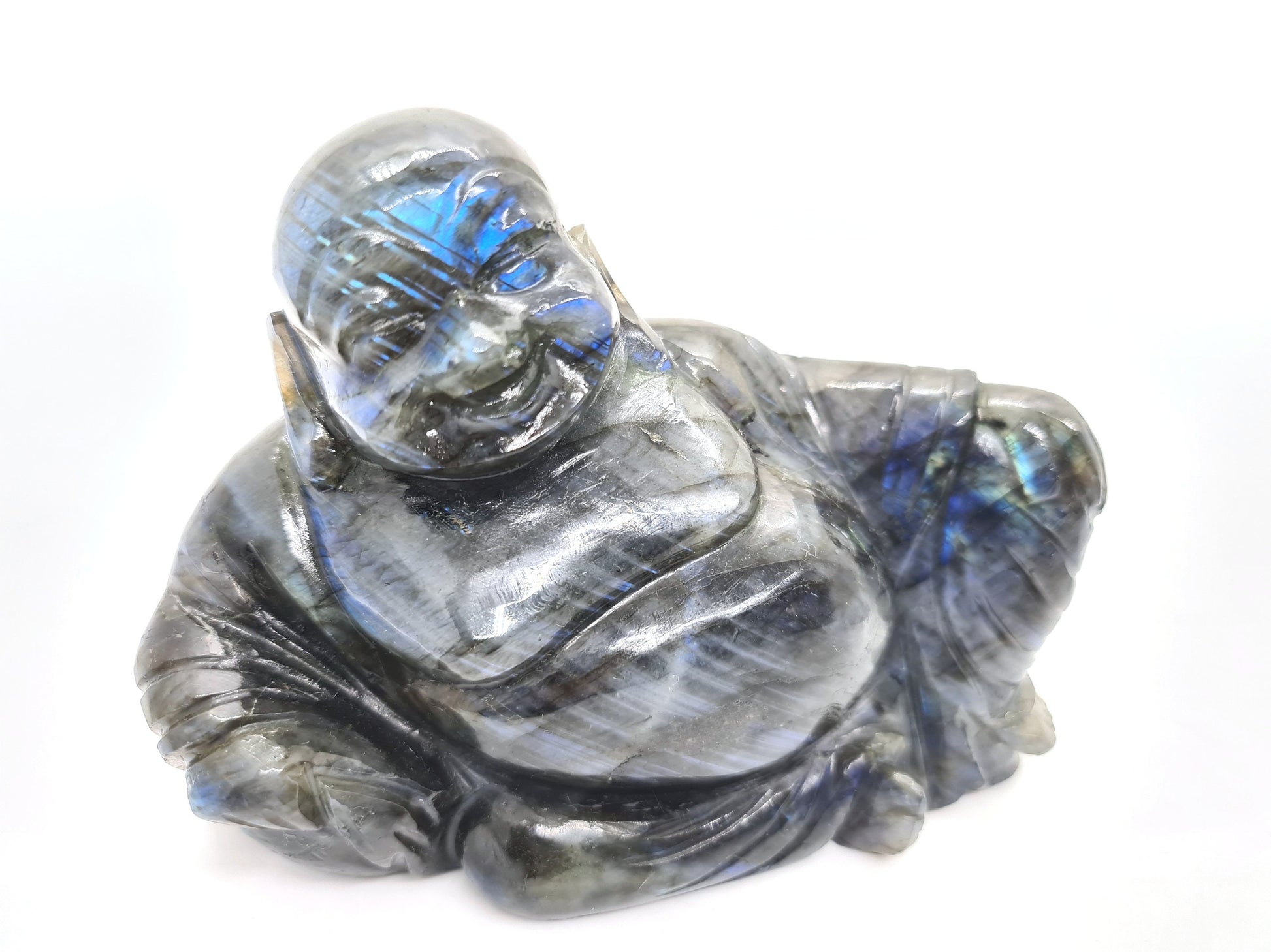 LABRADORITE Laughing Buddha B - Atyahara Rocks and Minerals