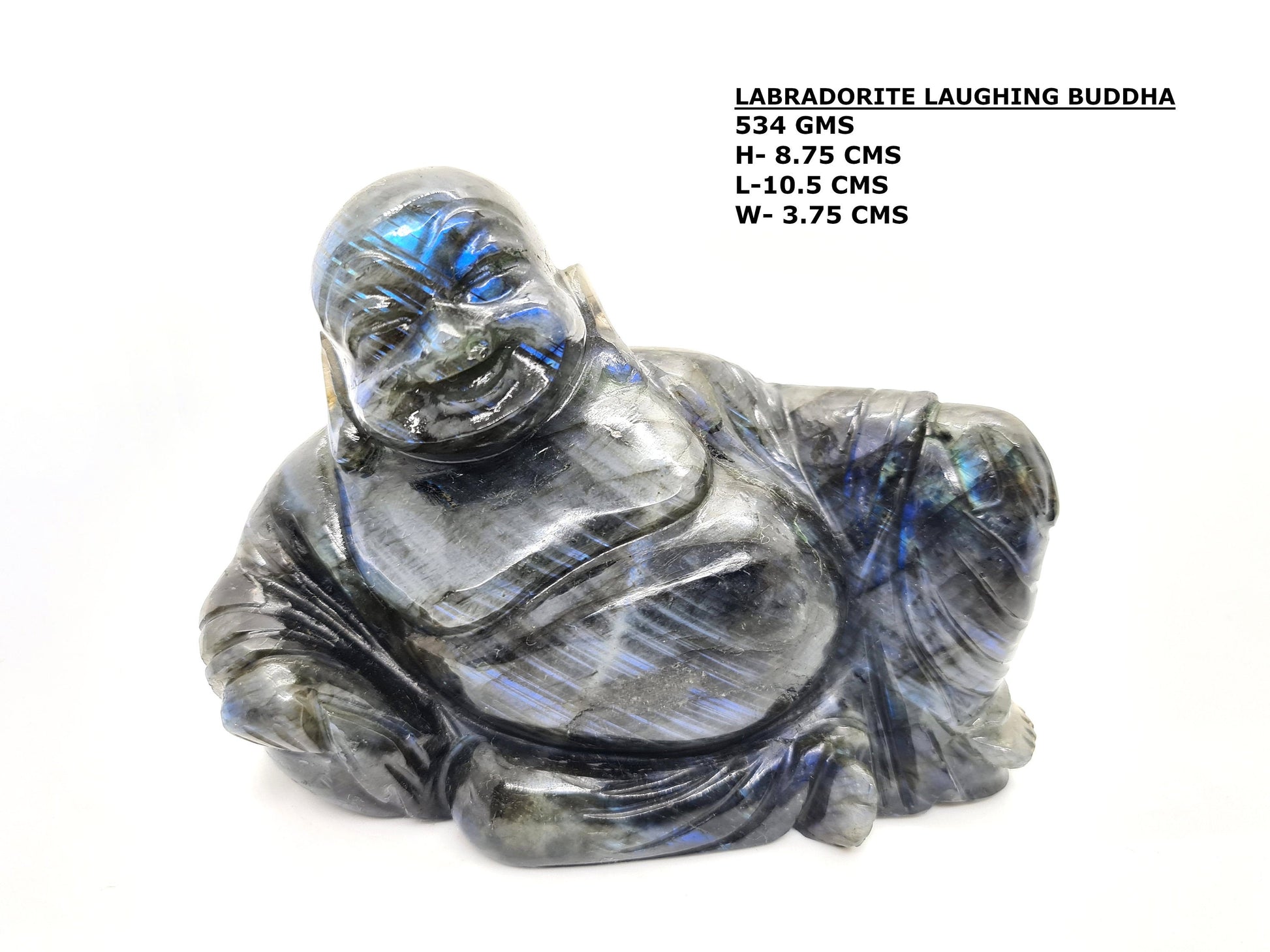 LABRADORITE Laughing Buddha B - Atyahara Rocks and Minerals