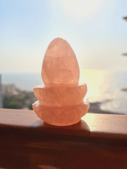 Rose Quartz Shivalingam - Atyahara Rocks and Minerals