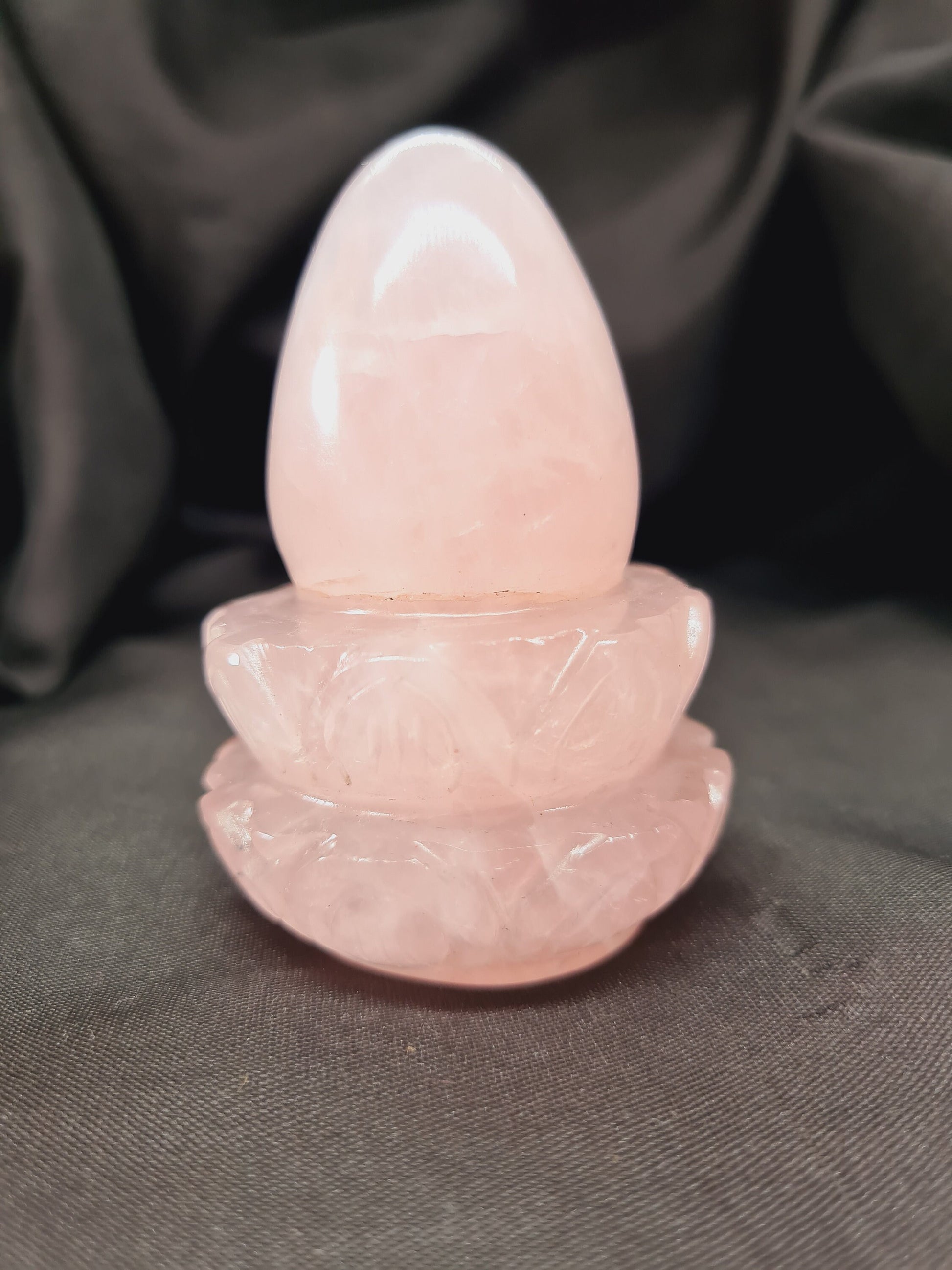 Rose Quartz Shivalingam - Atyahara Rocks and Minerals