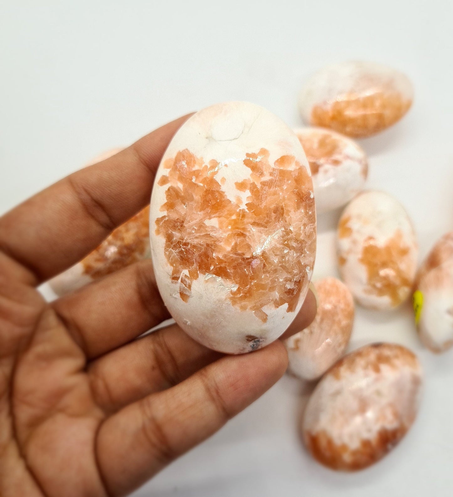 Pink Scolecite Palm stones