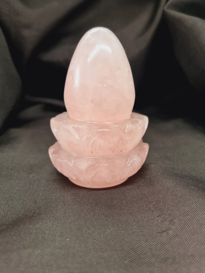 Rose Quartz Shivalingam - Atyahara Rocks and Minerals