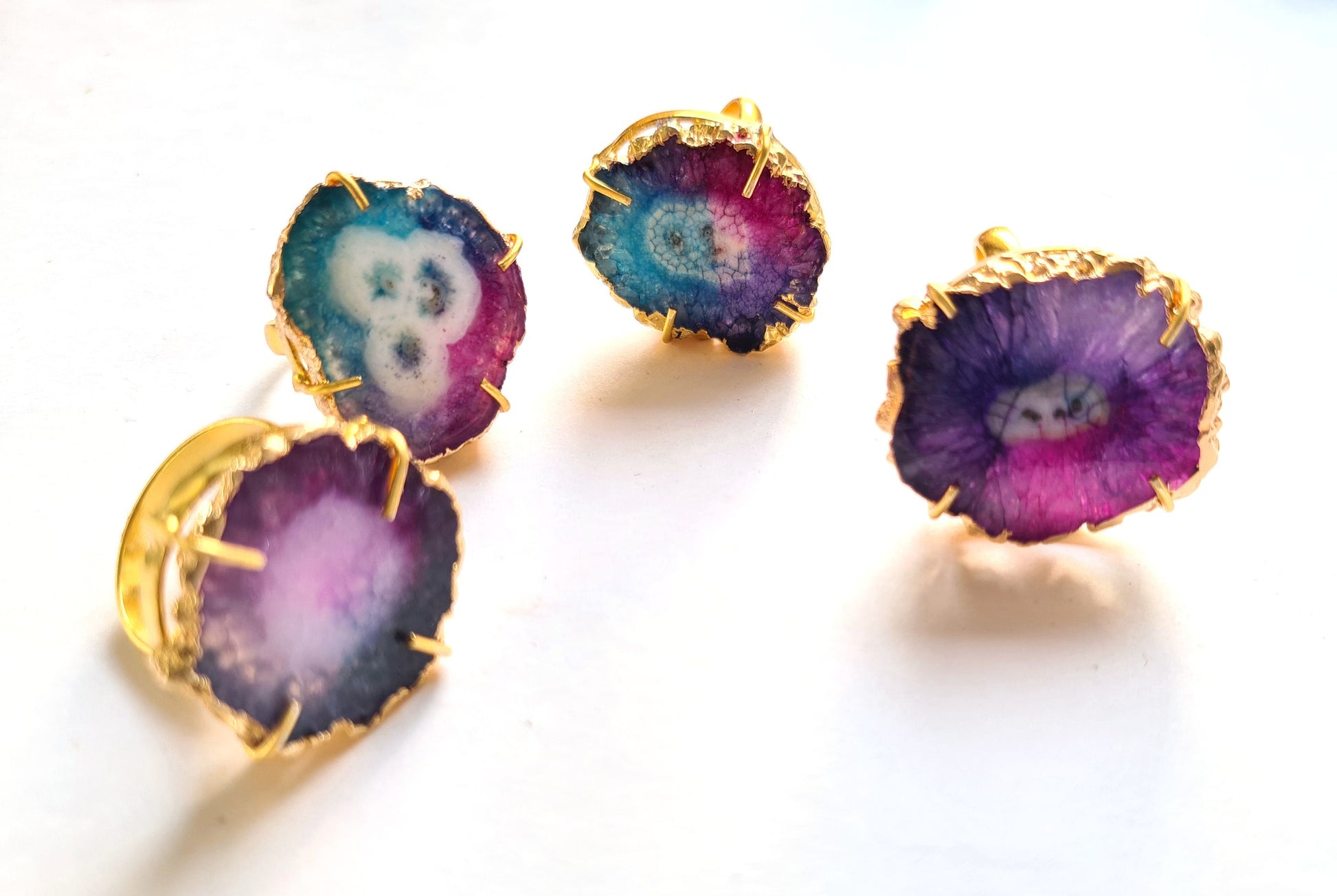 Purple Agate Druzy Cocktail Ring - Atyahara Rocks and Minerals