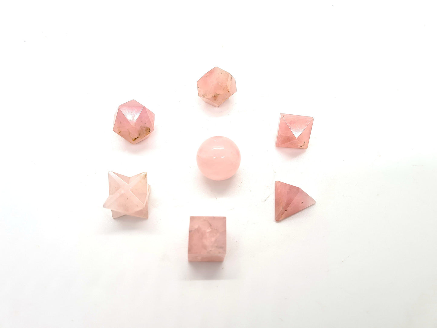 Rose Quartz Sacred Geometry Set - Atyahara Rocks and Minerals