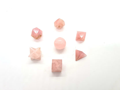 Rose Quartz Sacred Geometry Set - Atyahara Rocks and Minerals