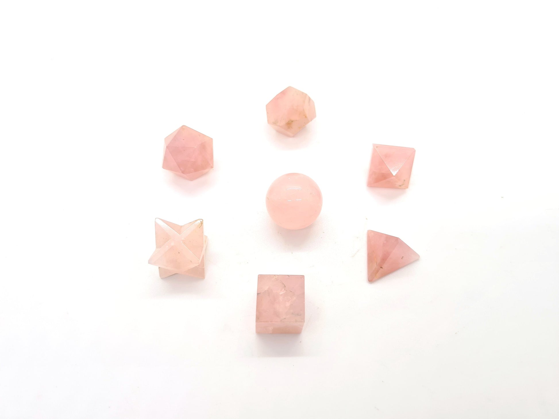 Rose Quartz Sacred Geometry Set - Atyahara Rocks and Minerals