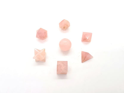 Rose Quartz Sacred Geometry Set - Atyahara Rocks and Minerals