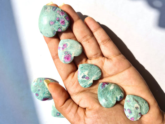 Ruby Fuchsite Hearts