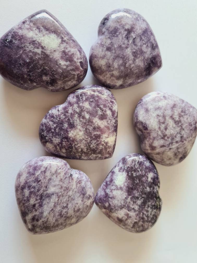 Lepidolite Hearts