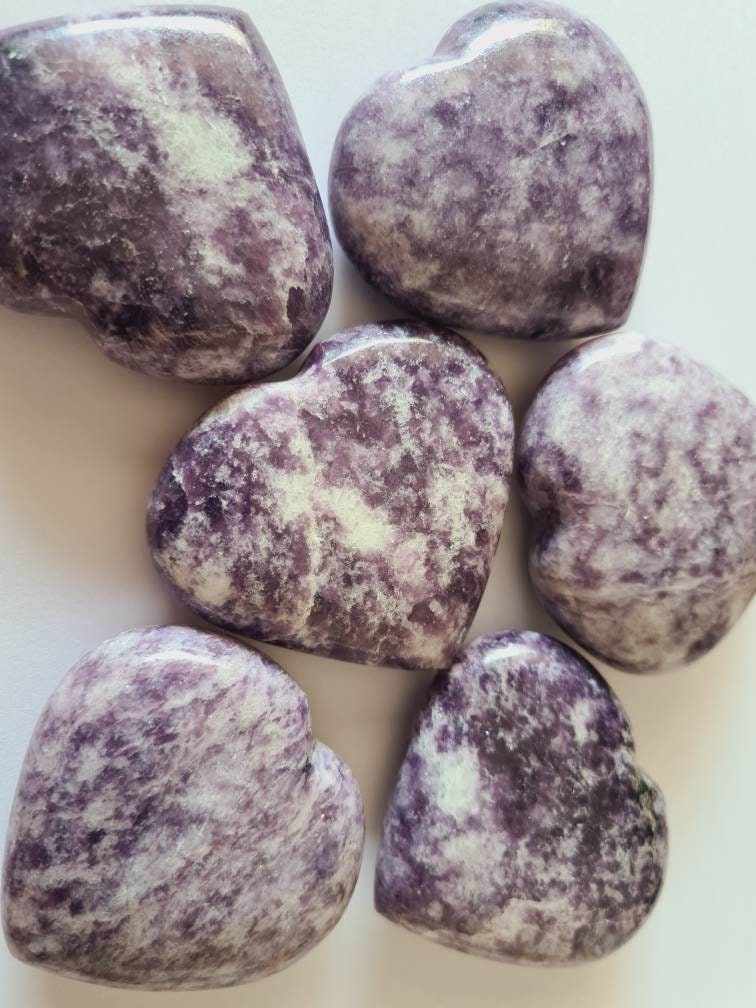 Lepidolite Hearts