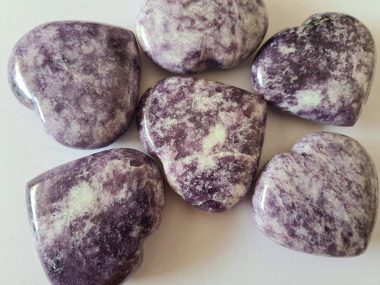 Lepidolite Hearts