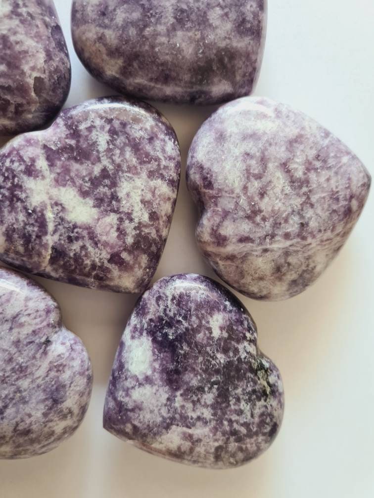 Lepidolite Hearts