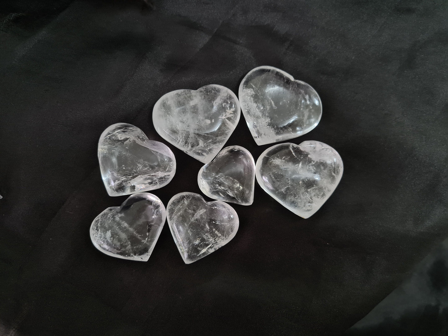 Brazilian Crystal Quartz Hearts