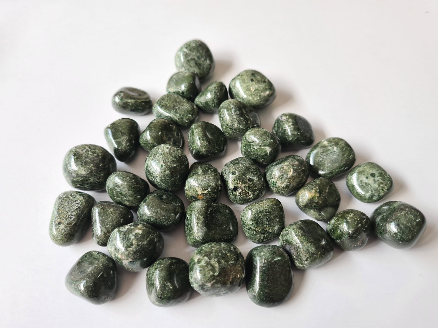 Green Garnet Uvarovite Tumbled Stones - Atyahara Rocks and Minerals