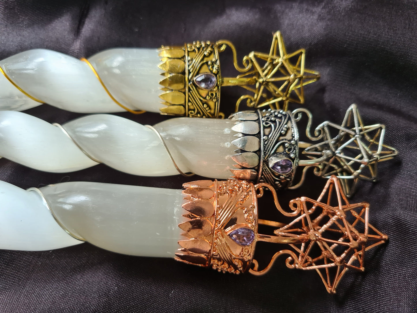 Moroccan Selenite Reiki Wand