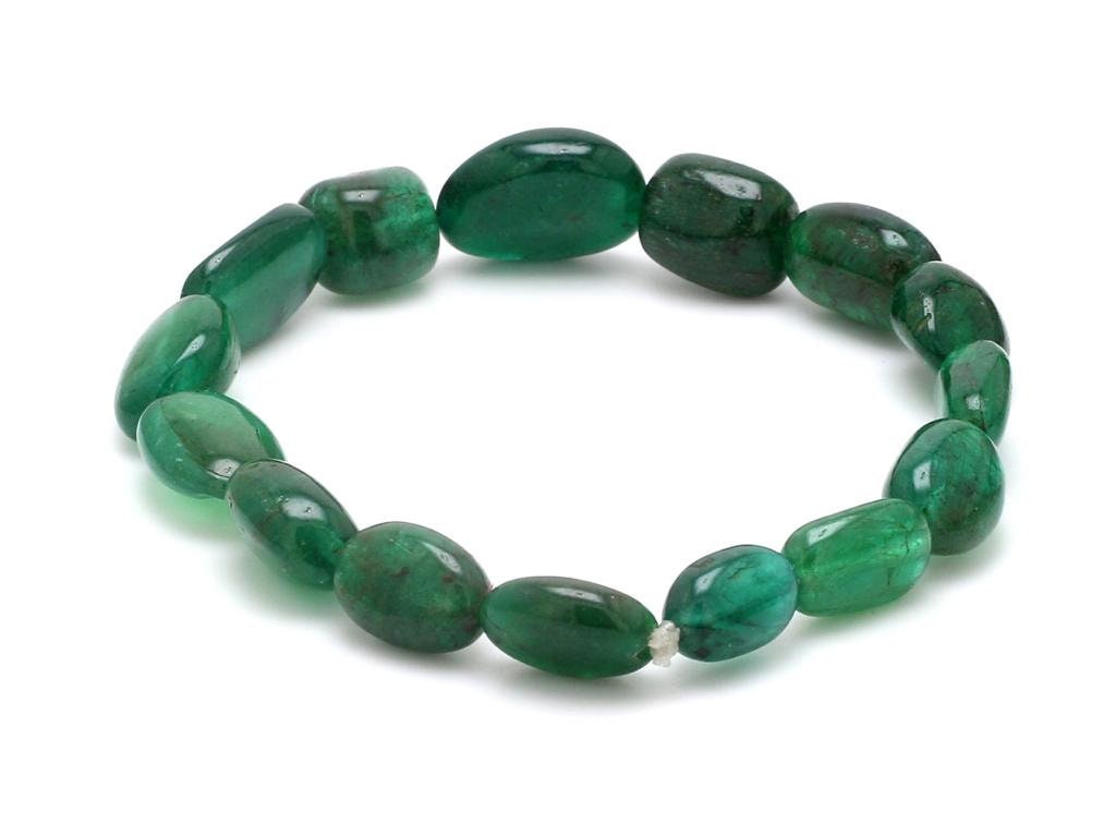 Emerald Tumbled Bracelet