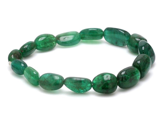 Emerald Tumbled Bracelet