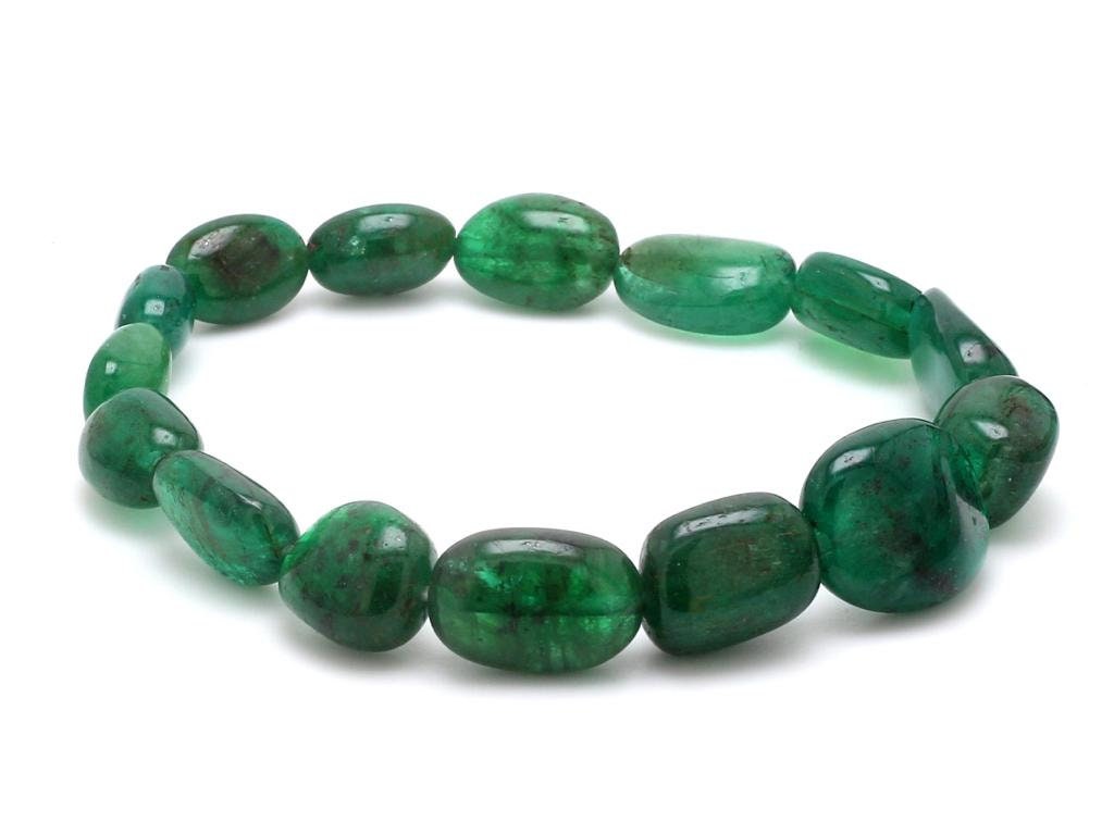 Emerald Tumbled Bracelet