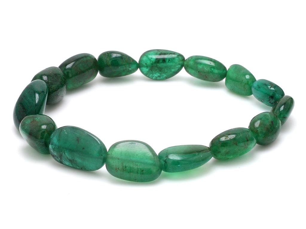 Emerald Tumbled Bracelet