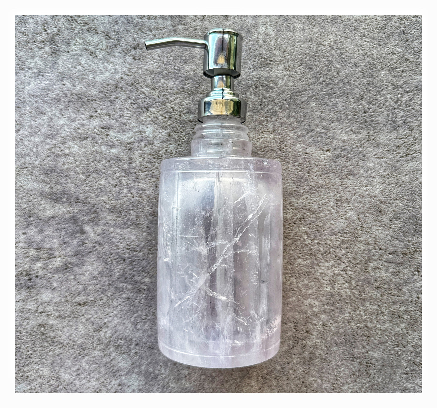 Rose Quartz Soap Dispenser - Atyahara Rocks and Minerals