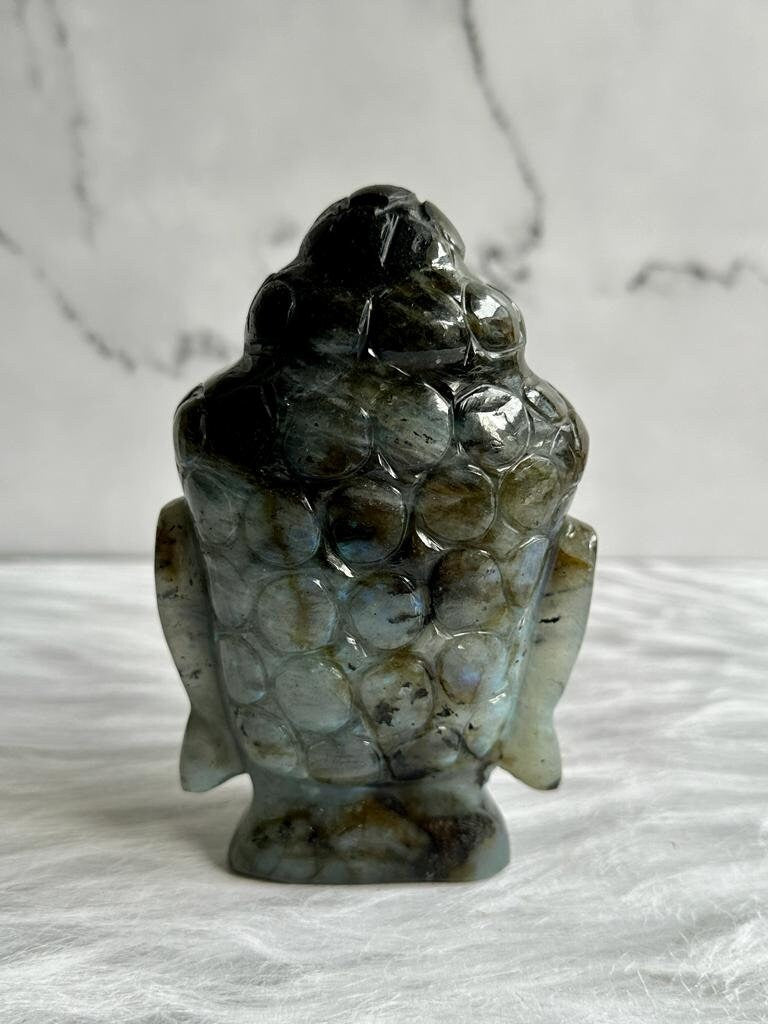 Labradorite Buddha Head