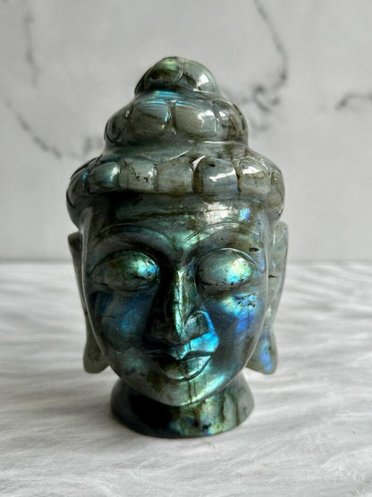 Labradorite Buddha Head