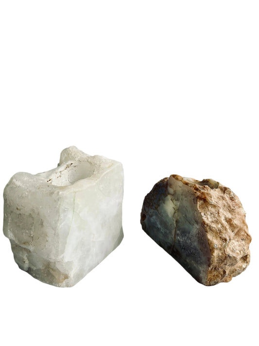 Stone Planters in Quartz and Agate