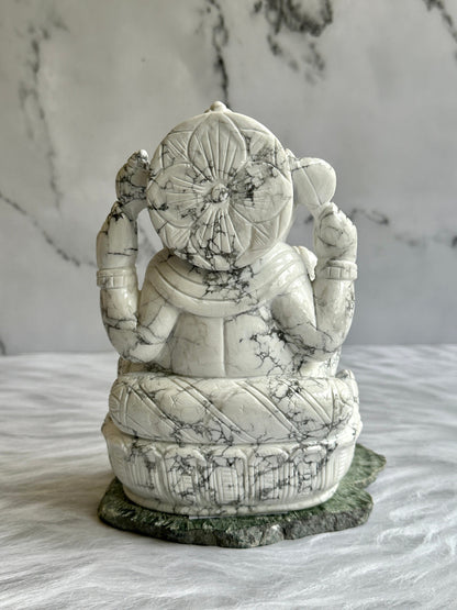 Howlite Ganesha Carving