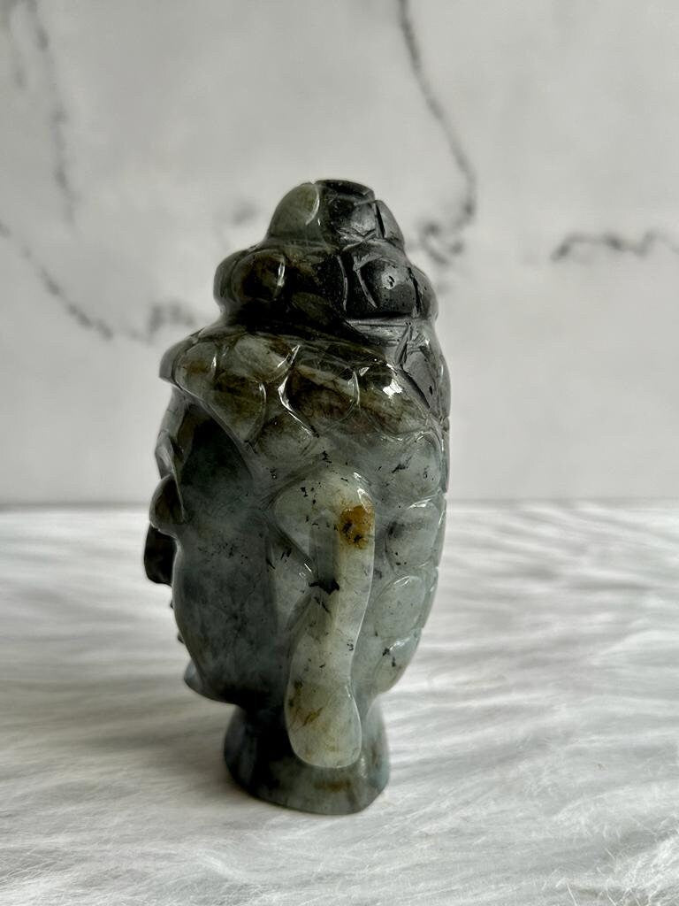 Labradorite Buddha Head